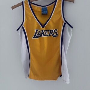 Lakers NBA Yellow and White Jersey leg avenue size large
